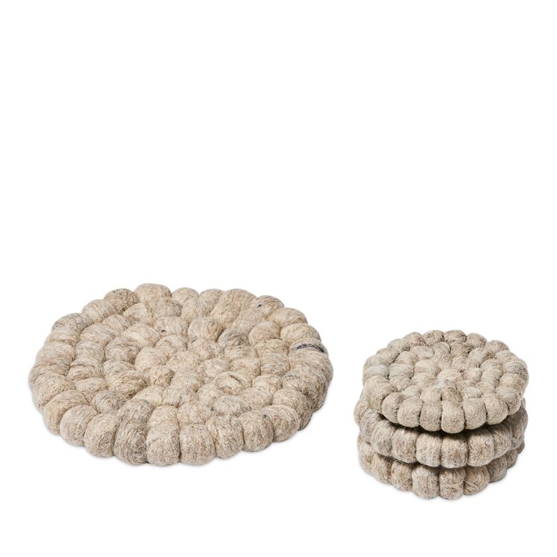 New Zealand Natural Wool Coasters Pack of 2