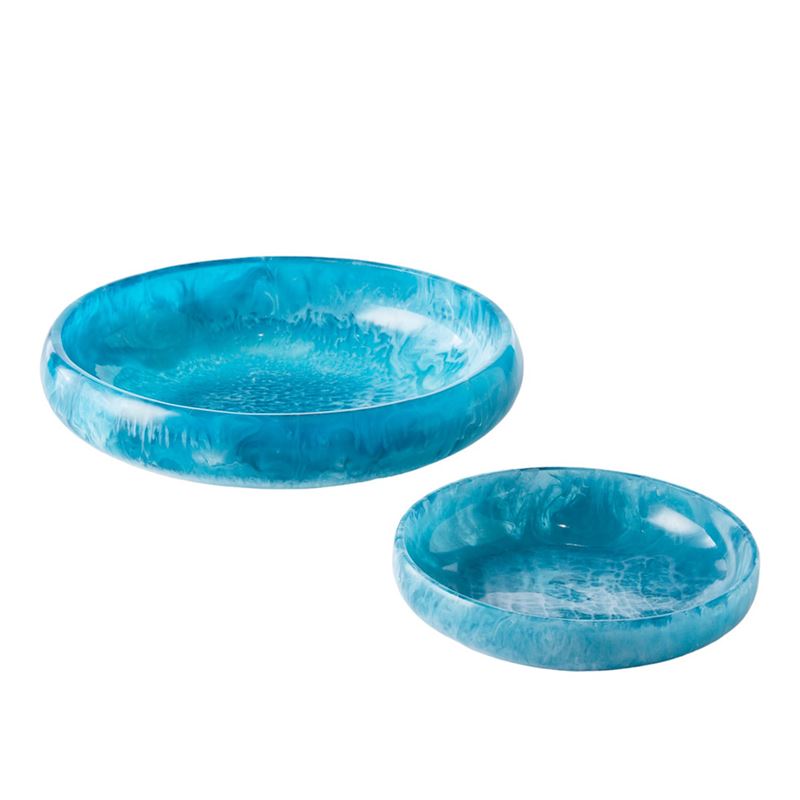 Calypso Turquoise Resin Large Serving Bowl