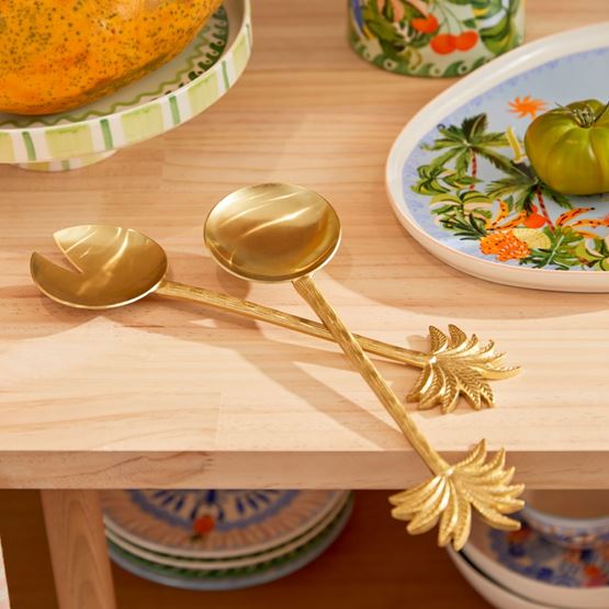Palm Gold Salad Servers Pack of 2