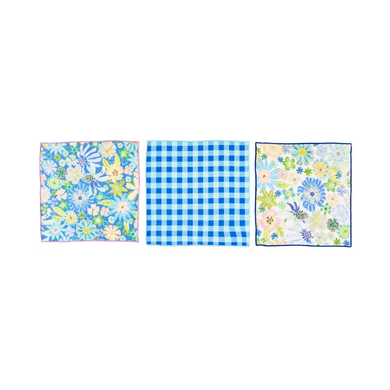Juniper Sia Floral Printed Dishcloth Pack of 3