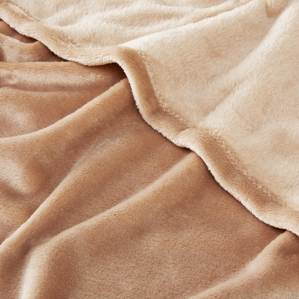Aspen Hazelnut Fleece Blanket Adairs