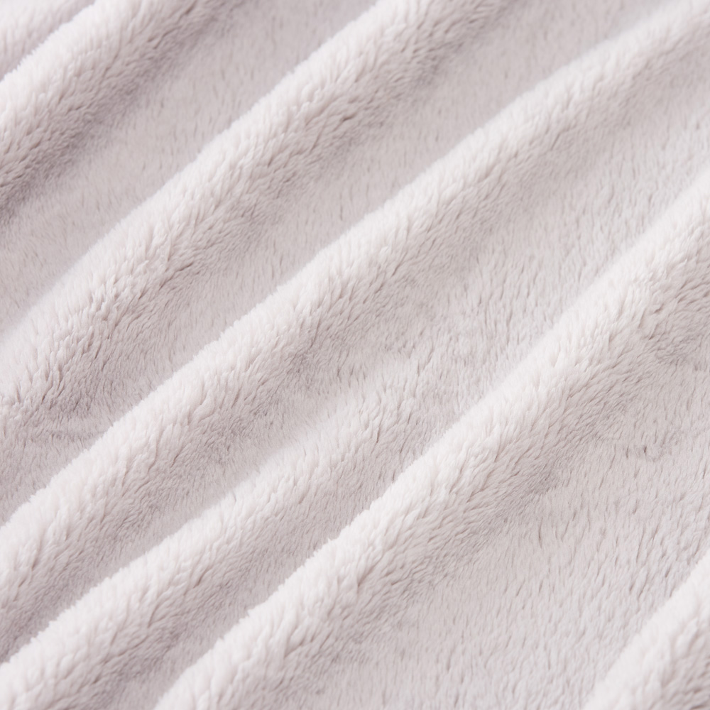 Kyrie Light Grey Fleece Blanket Adairs