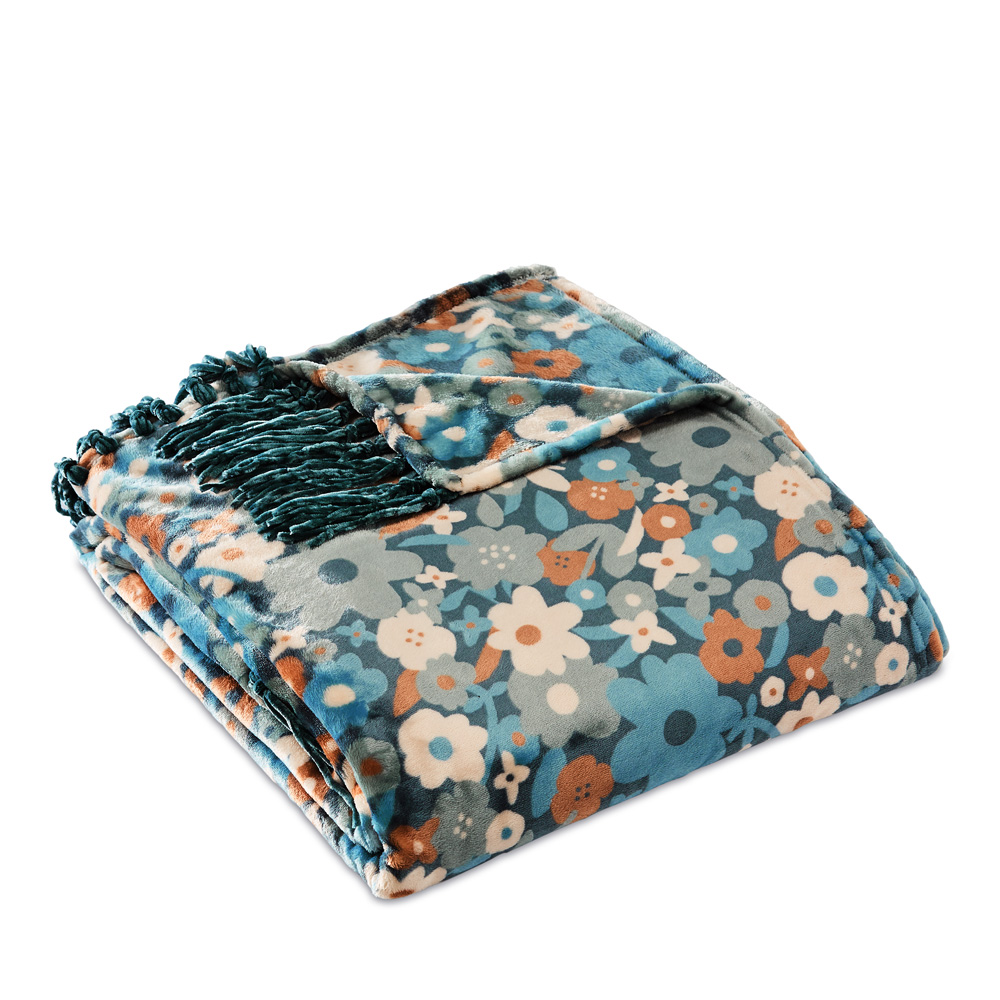 Supersoft Stormy Floral Blanket Adairs
