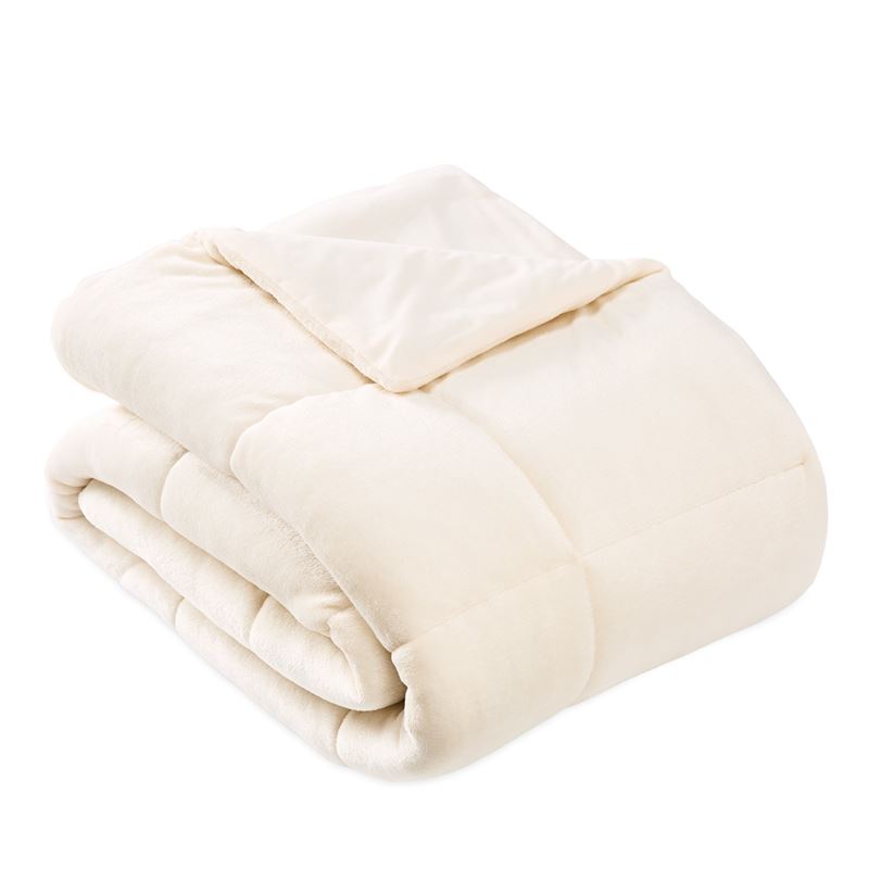 Plush Natural Quilted Blanket