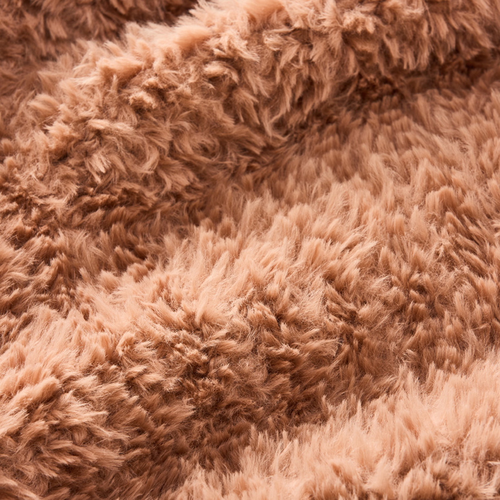 Munich Pink Champagne Feather Yarn Throw Adairs
