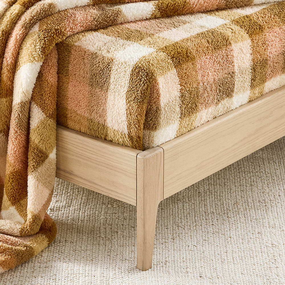 Cloud Blanket Earth Check Adairs