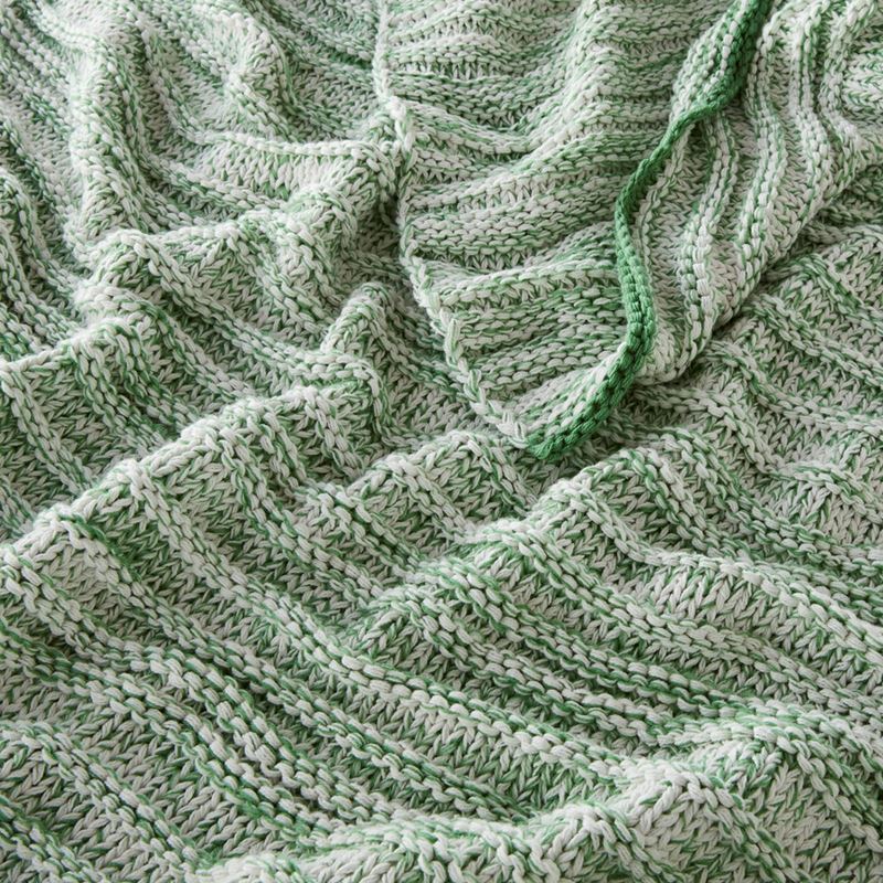 Sundae Green Chunky Knit Throw