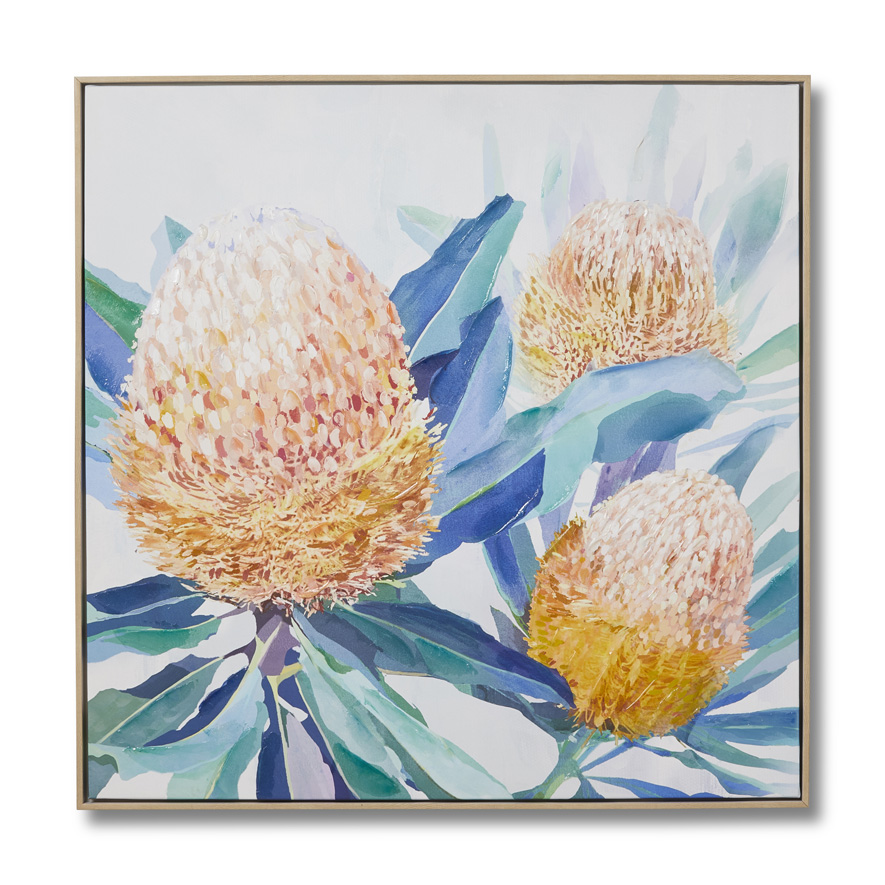 Mercer + Reid Kakadu Azzure Banksia Canvas Adairs