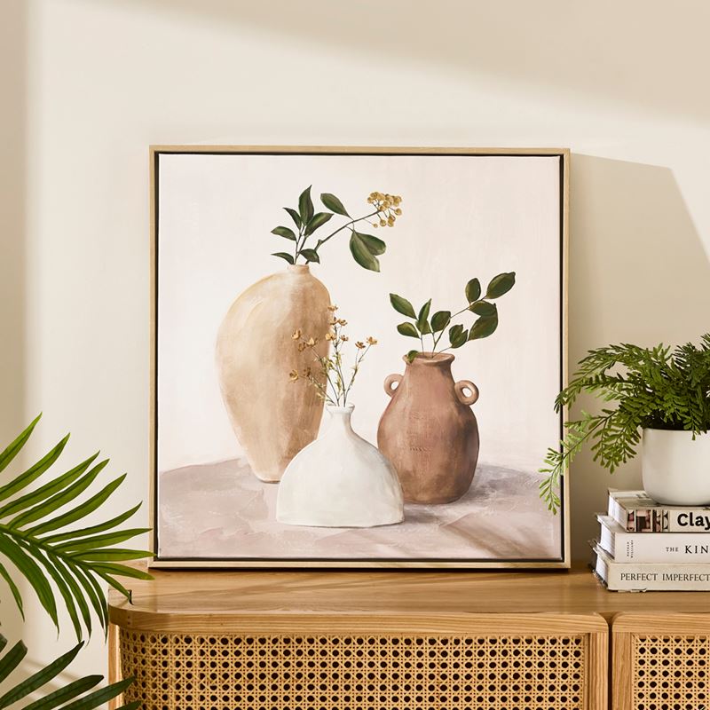 Lifestyle Vase Trio Canvas | Wall art, Mirrors & Clocks | Adairs