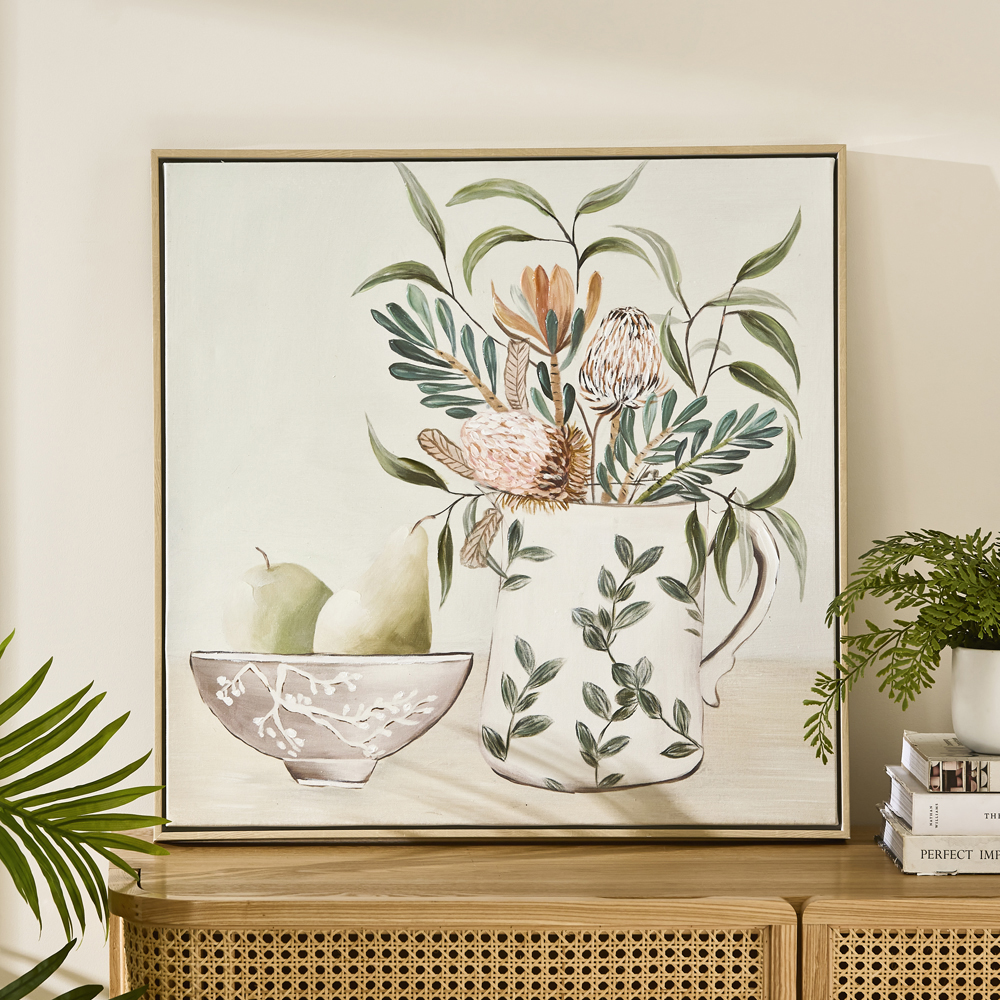 Lifestyle Jug Pear Bowl Canvas Wall art Mirrors Clocks Adairs