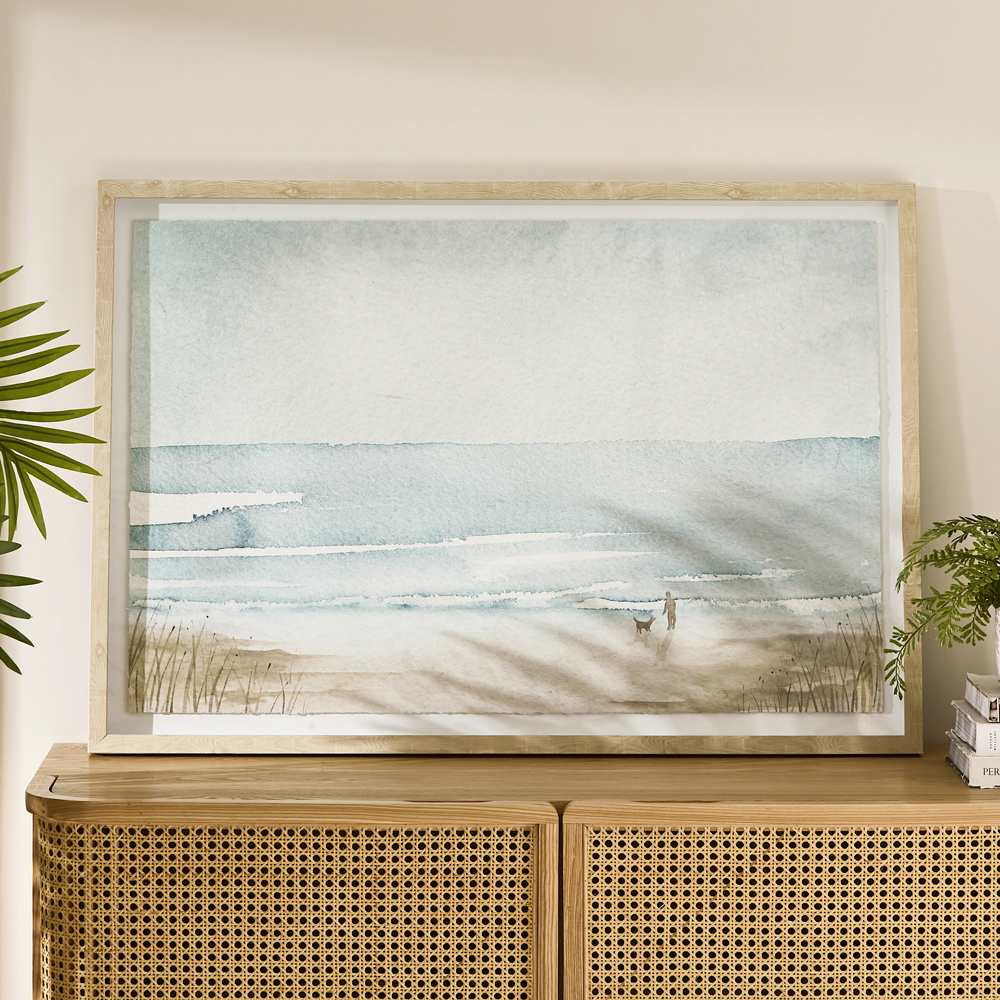 Clear Skies Beach Walk Framed Wall Art Homewares Adairs