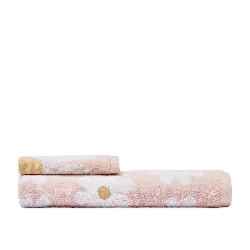 Daisy Floral Pink Face Washers Pack of 2