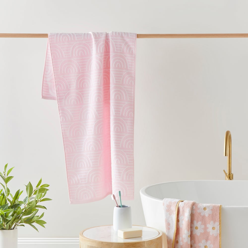 Adairs Kids - Rainbow Dreams Pink Towel Range | Adairs