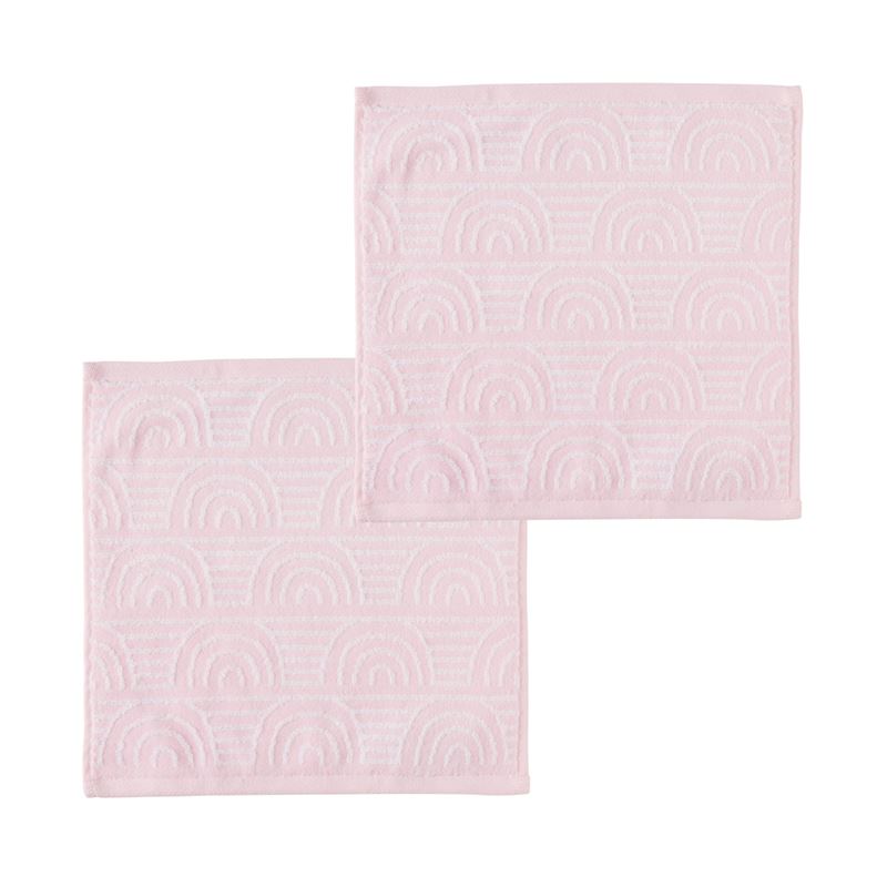 Rainbow Dreams Pink Face Washers Pack of 2