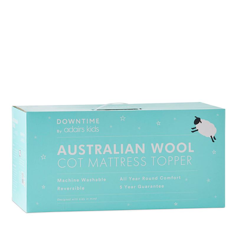 Downtime Australian Wool Cot Mattress Topper