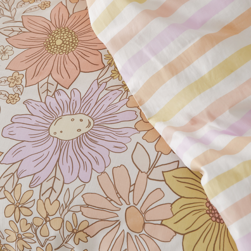 Adairs Kids Farrah Sunset Floral Quilt Cover Set Adairs