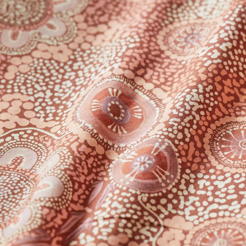 Cungelella Bilabila Pink Clay Cot Quilt Cover Set