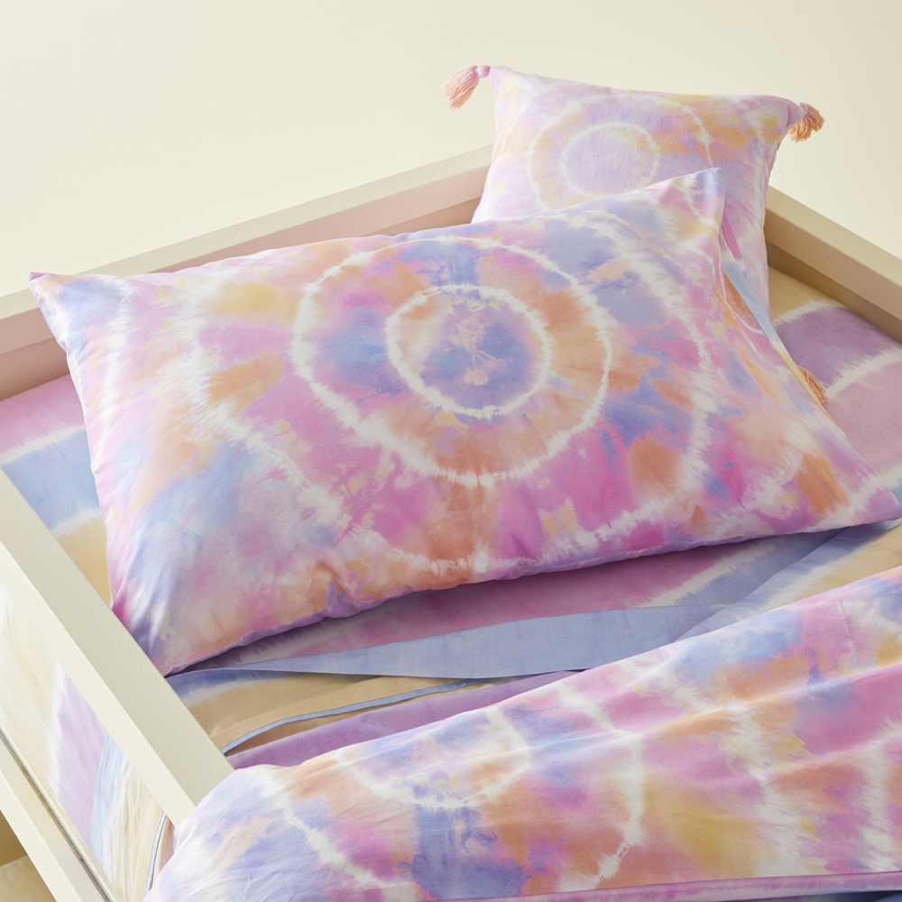 Adairs Kids Zephyr Tie Dye Bubblegum Quilt Cover Set Adairs