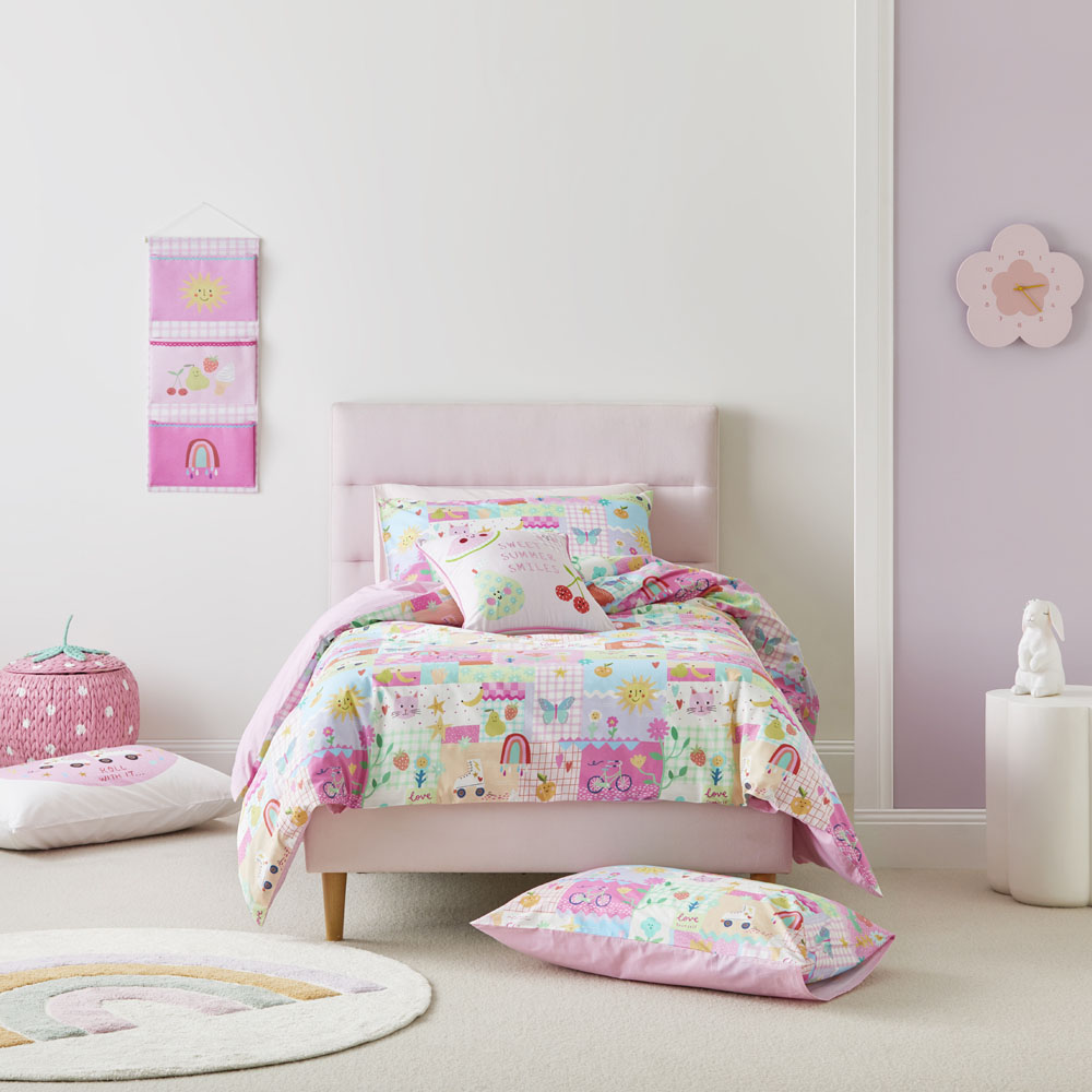 Adairs Kids - Shine Your Way Pink Quilt Cover Set | Adairs