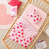 Sweet Heart Pink Cot Quilt Cover Set