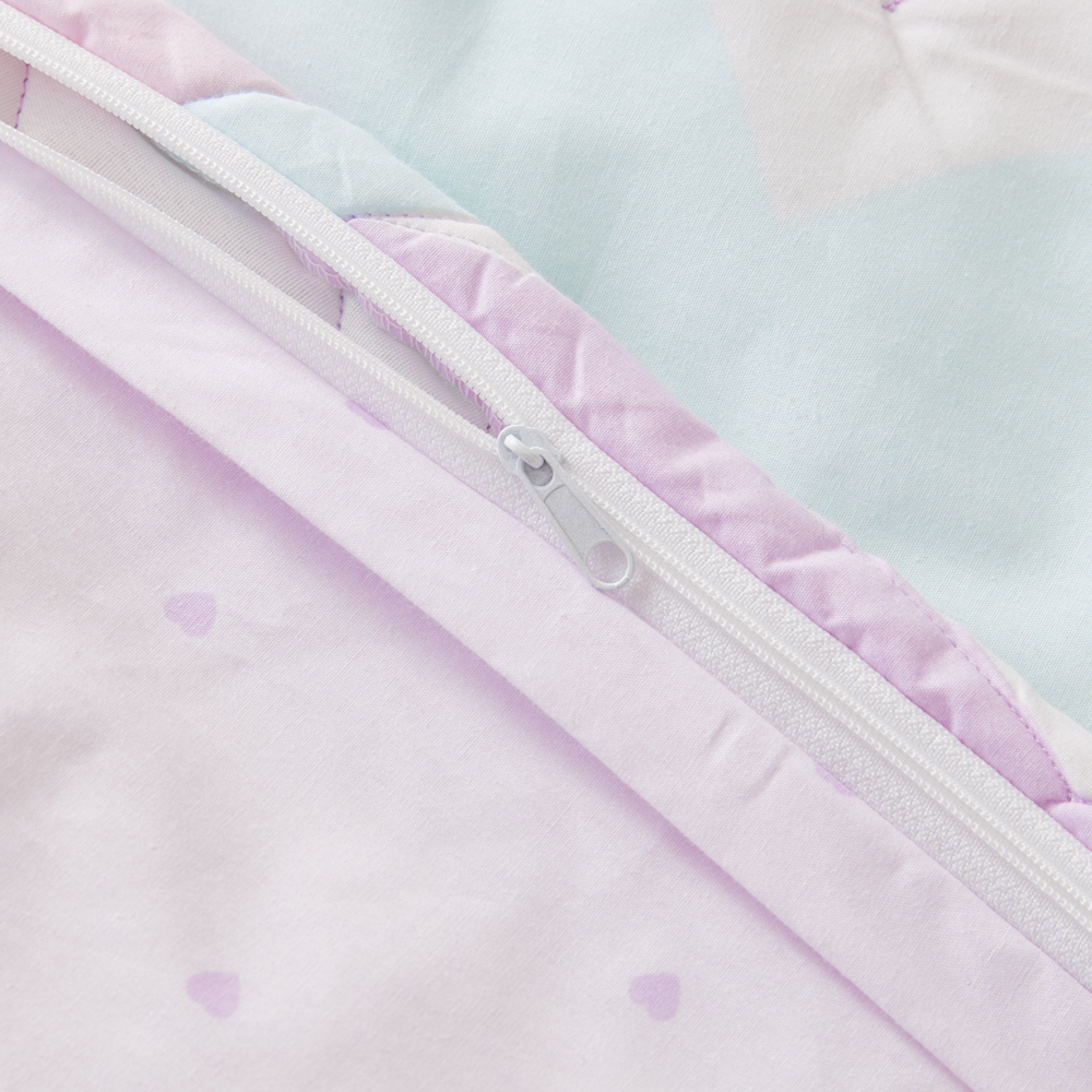 Adairs Kids I Heart You Lilac Cot Quilt Cover Set Adairs