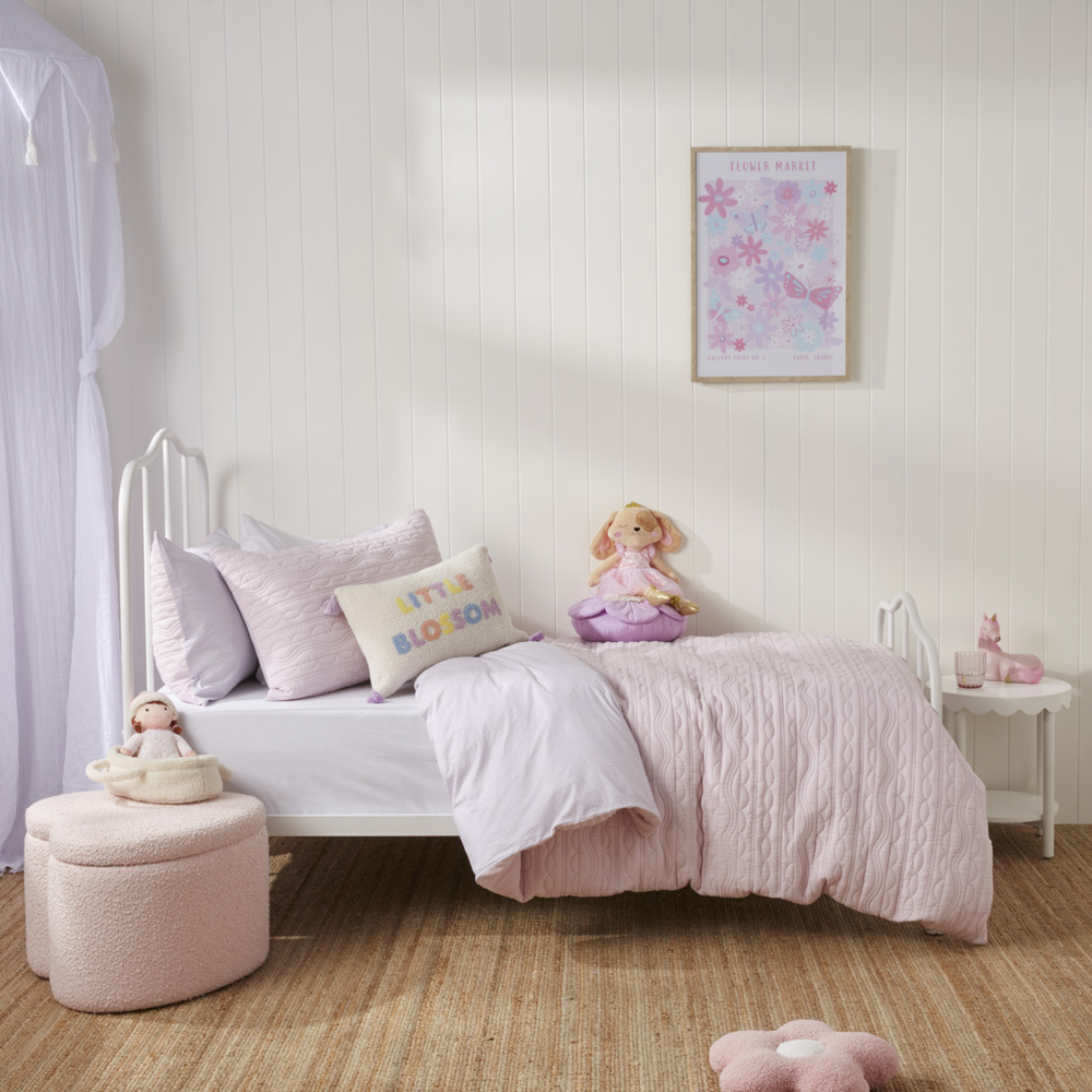 Adairs Kids Haven Lilac Quilted Quilt Cover Set Adairs