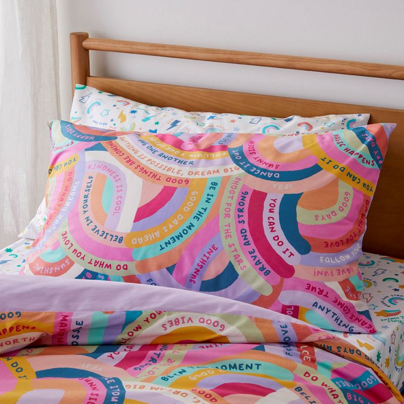 Good Vibes Lilac Quilt Cover Set