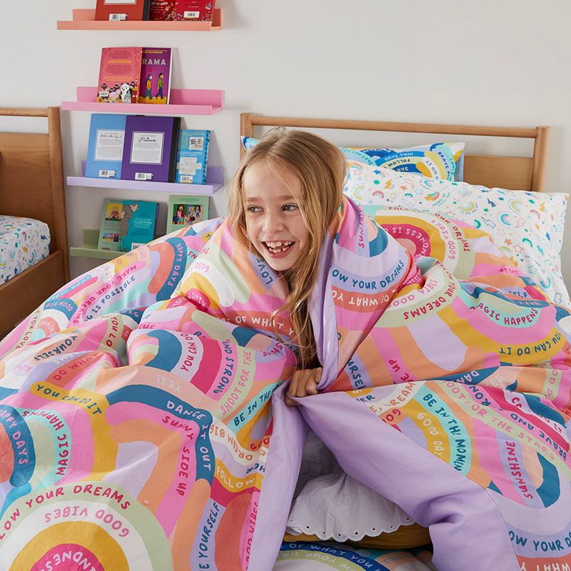 Good Vibes Lilac Quilt Cover Set