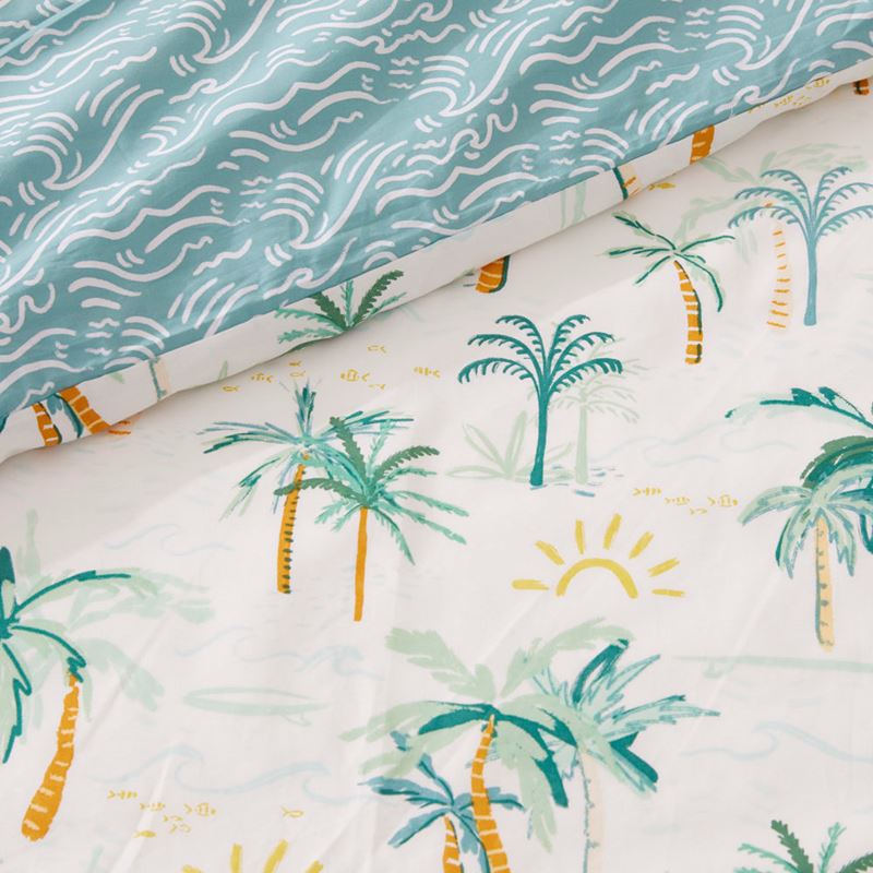 Aloha Summer Vibes Natural Quilt Cover Set