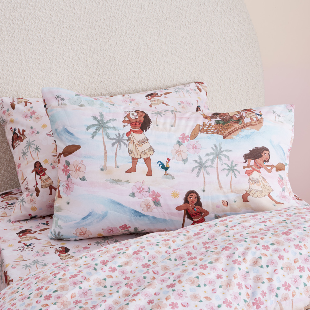 Disney Moana Loves The Sea Sunset Quilted Quilt Cover Set
