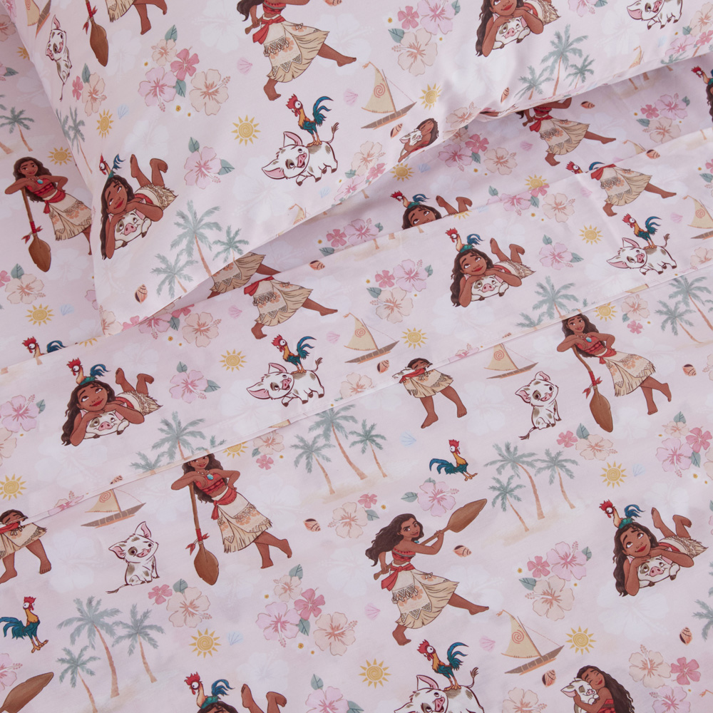 Adairs Kids Disney Moana Loves The Sea Sunset Quilted Quilt Cover Set Adairs