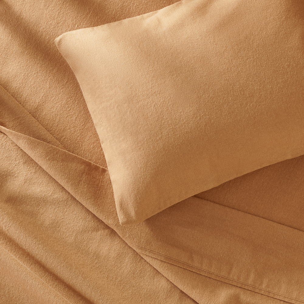 Adairs Kids Plain Dye Earth Flannelette Cot Sheet Set Adairs