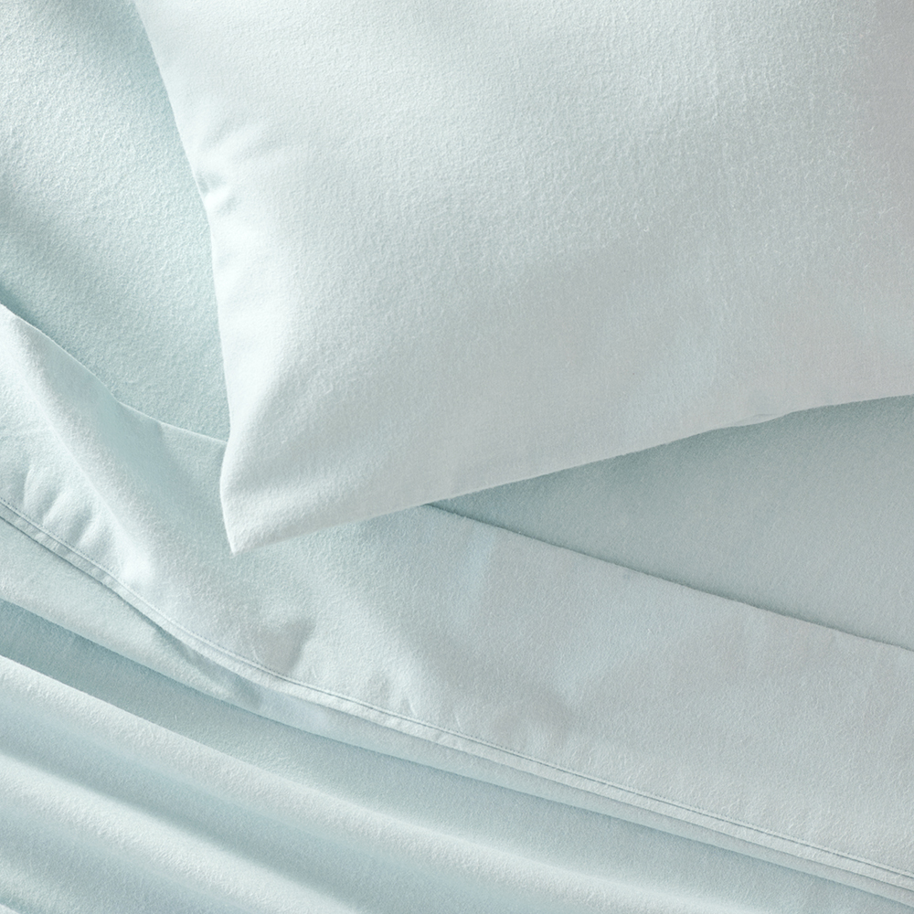 Adairs Kids Plain Dye Sage Flannelette Cot Sheet Set Adairs