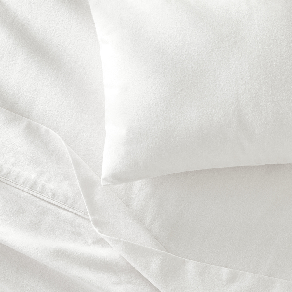 Adairs Kids Plain Dye Snow Flannelette Cot Sheet Set Adairs