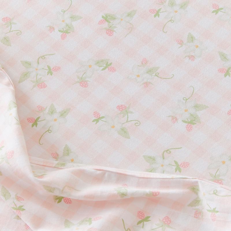 Heirloom Berry Gingham Soft Pink Jersey Baby Fitted Sheets 2pk