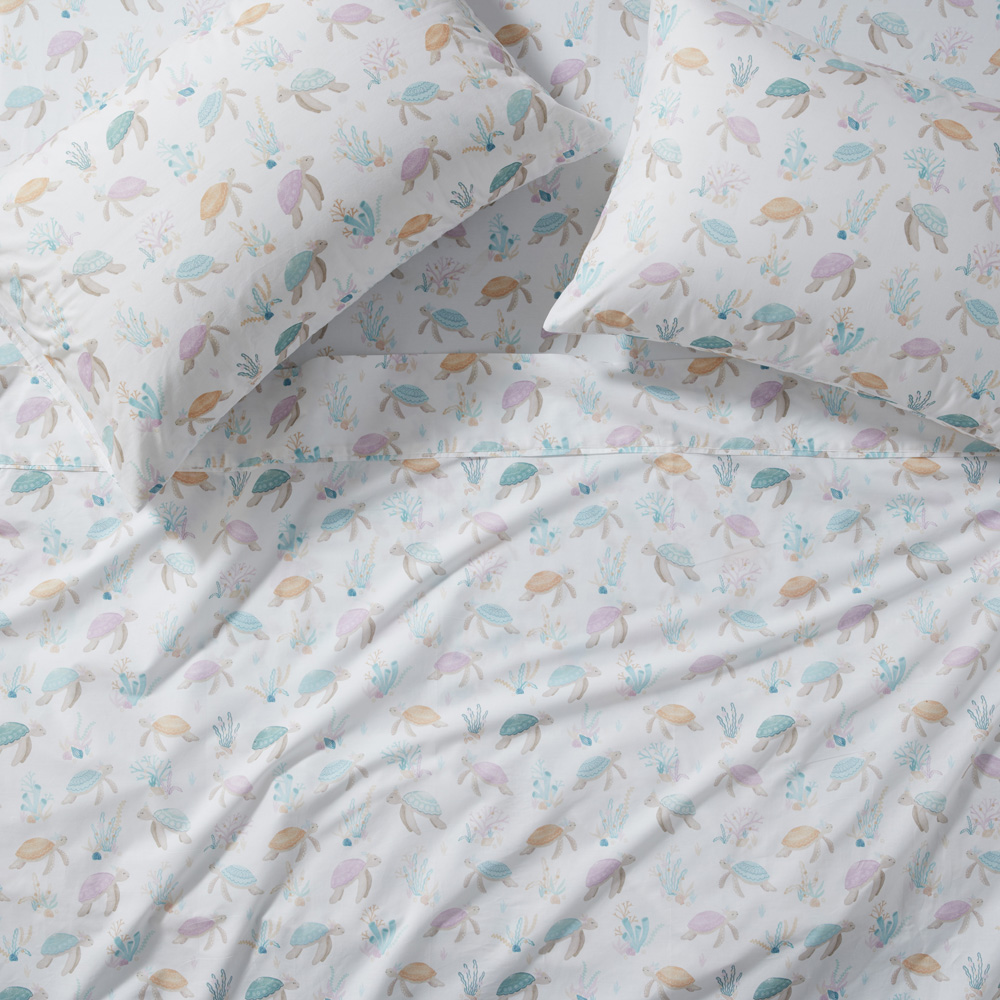Adairs Kids - Flower Turtles Multi Sheet Set | Adairs
