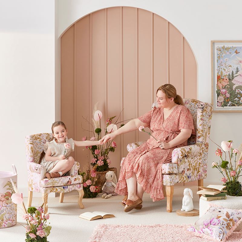 Fleur Harris Woodlands Pink Mini Armchair