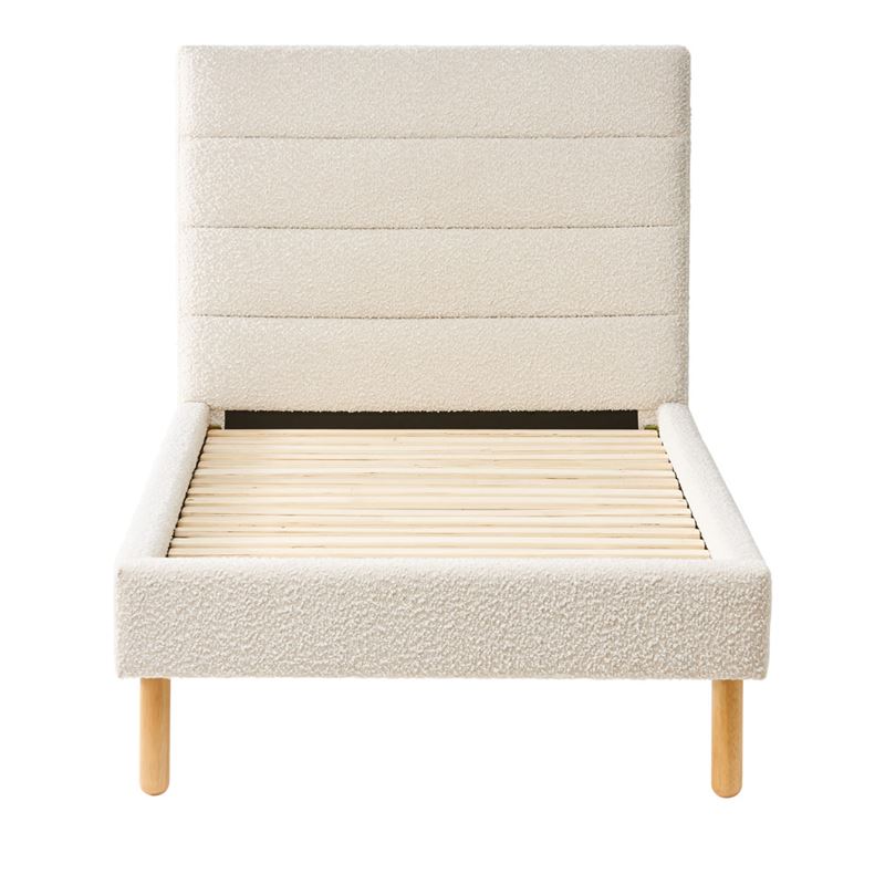 Boucle White Bed