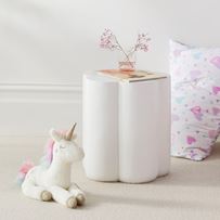 Daisy Shaped White Side Table
