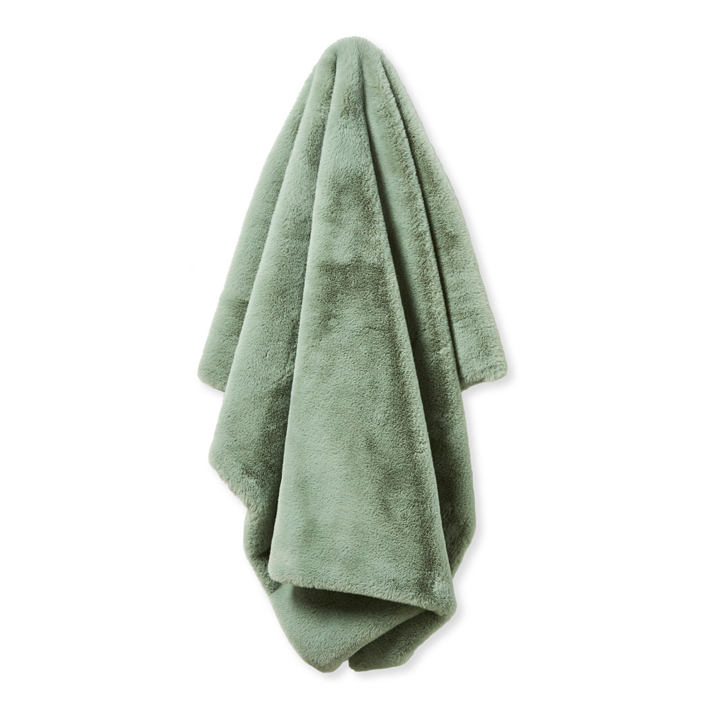 Adairs Kids - Faux Eucalyptus Rabbit Fur Throw | Adairs