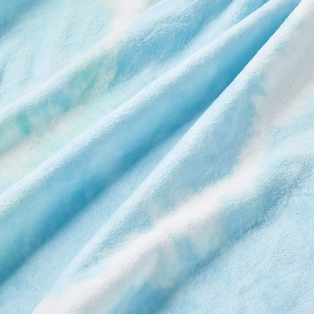 Adairs Kids Novelty Blue Tie Dye Ultra Soft Blanket Adairs