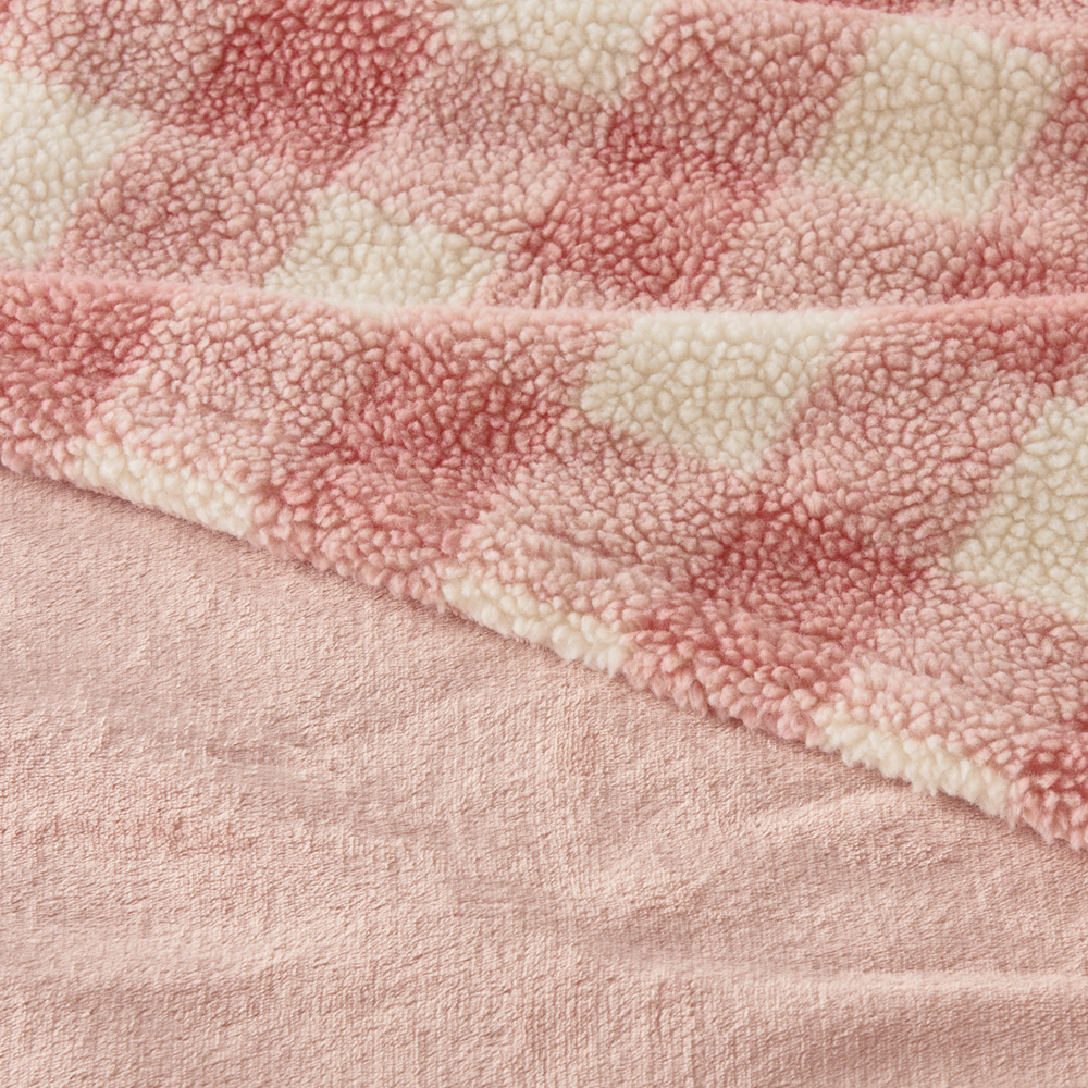 Adairs Kids Clea Pink Checkerboard Blanket Adairs