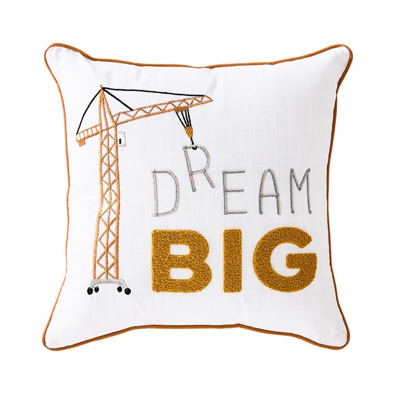 Dream Big Construction Zone Classic Cushion