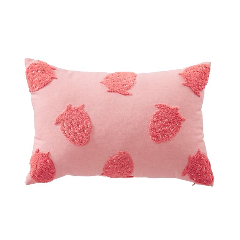 Strawberry Summer Pink Tufted Cushion