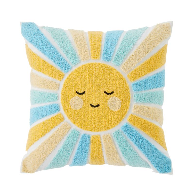 Happy Sun White Tufted Cushion