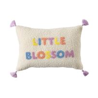 Little Blossom Cream Boucle Text Cushion