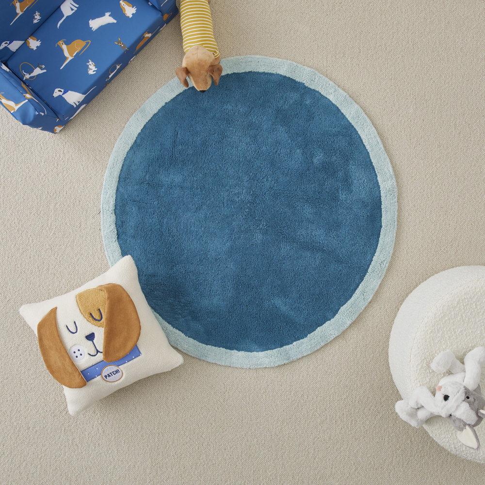 Adairs Kids - Reece Blue Round Rug | Adairs
