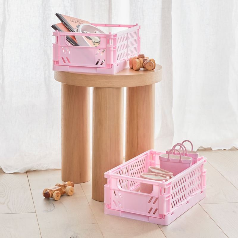 Adairs Kids - Foldable Pink Large Storage Boxes Pack of 2