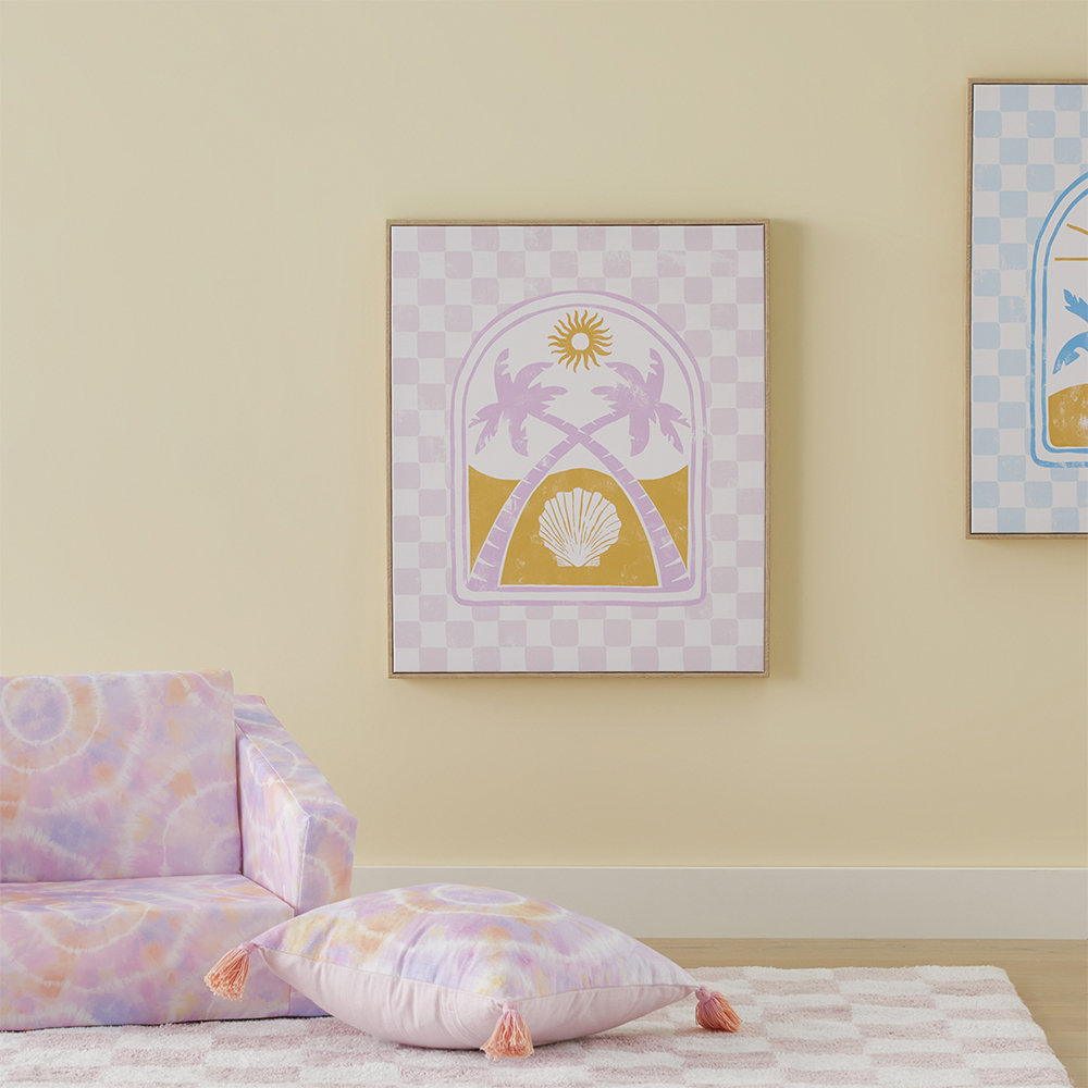 Adairs Kids Lilac Palm Wall Art Adairs