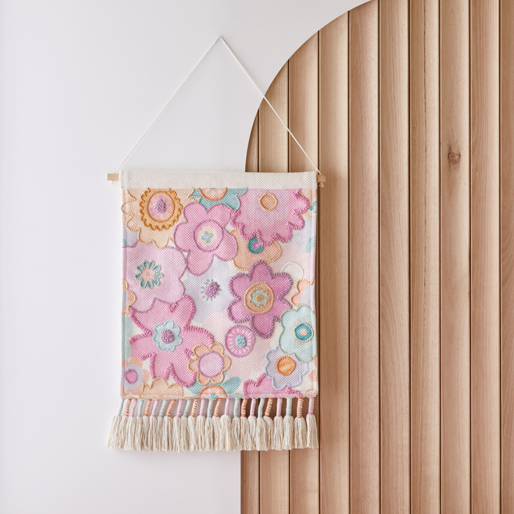 Adairs Kids Poppy Floral Multi Designer Wall Décor Adairs